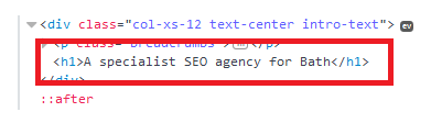 Using H1 headings in SEO